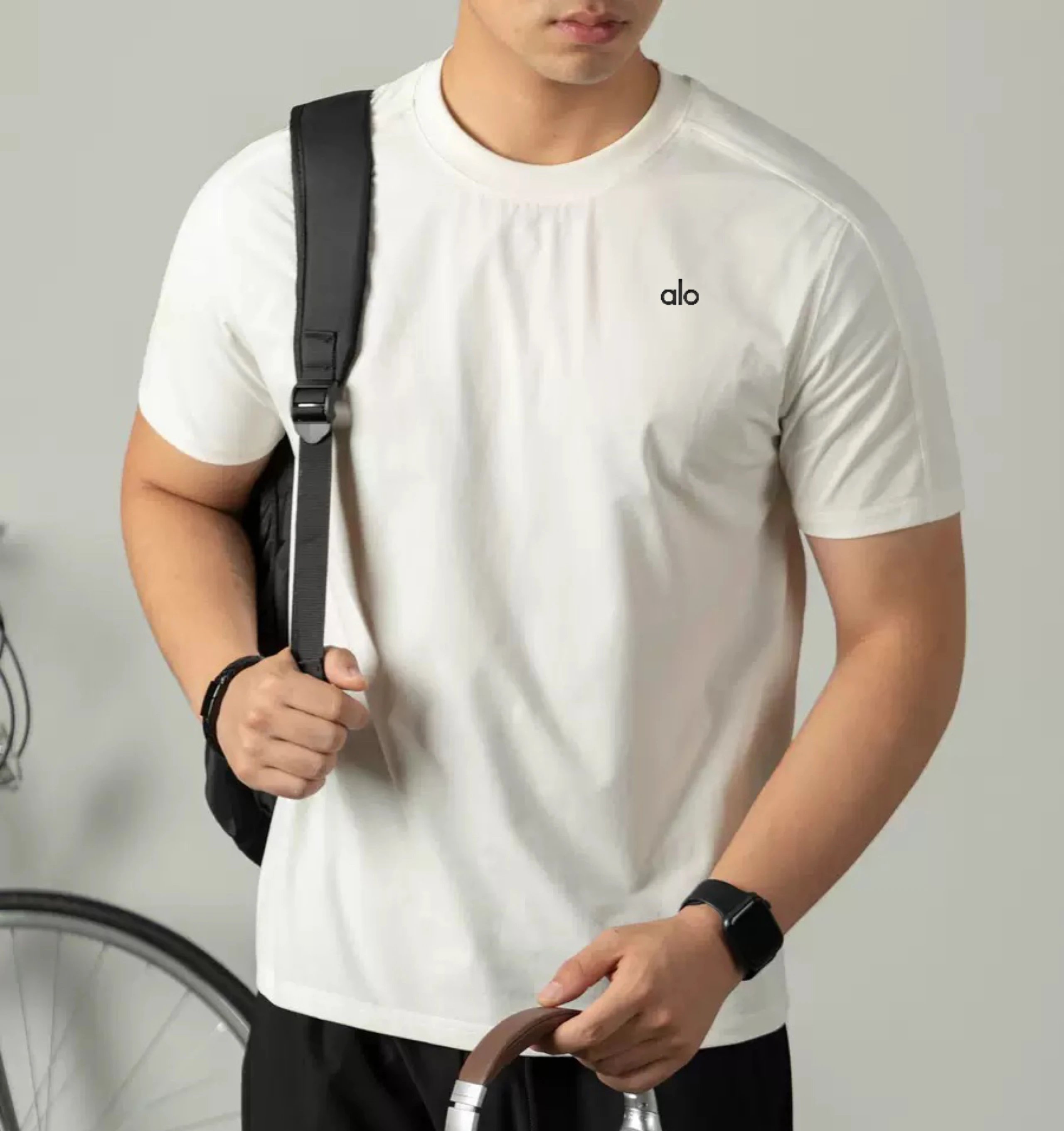 Alo Yoga T-Shirts Logo Crewneck Short-Sleeve T-Shirt image 7