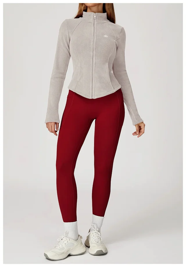 Alo Yoga Jackets Fitted Full-Zip Fleece Jacket product detail image 32