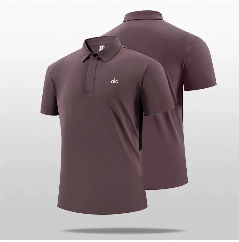 Alo Performance Polo Brown Men's Polo Polo Shirt - 23