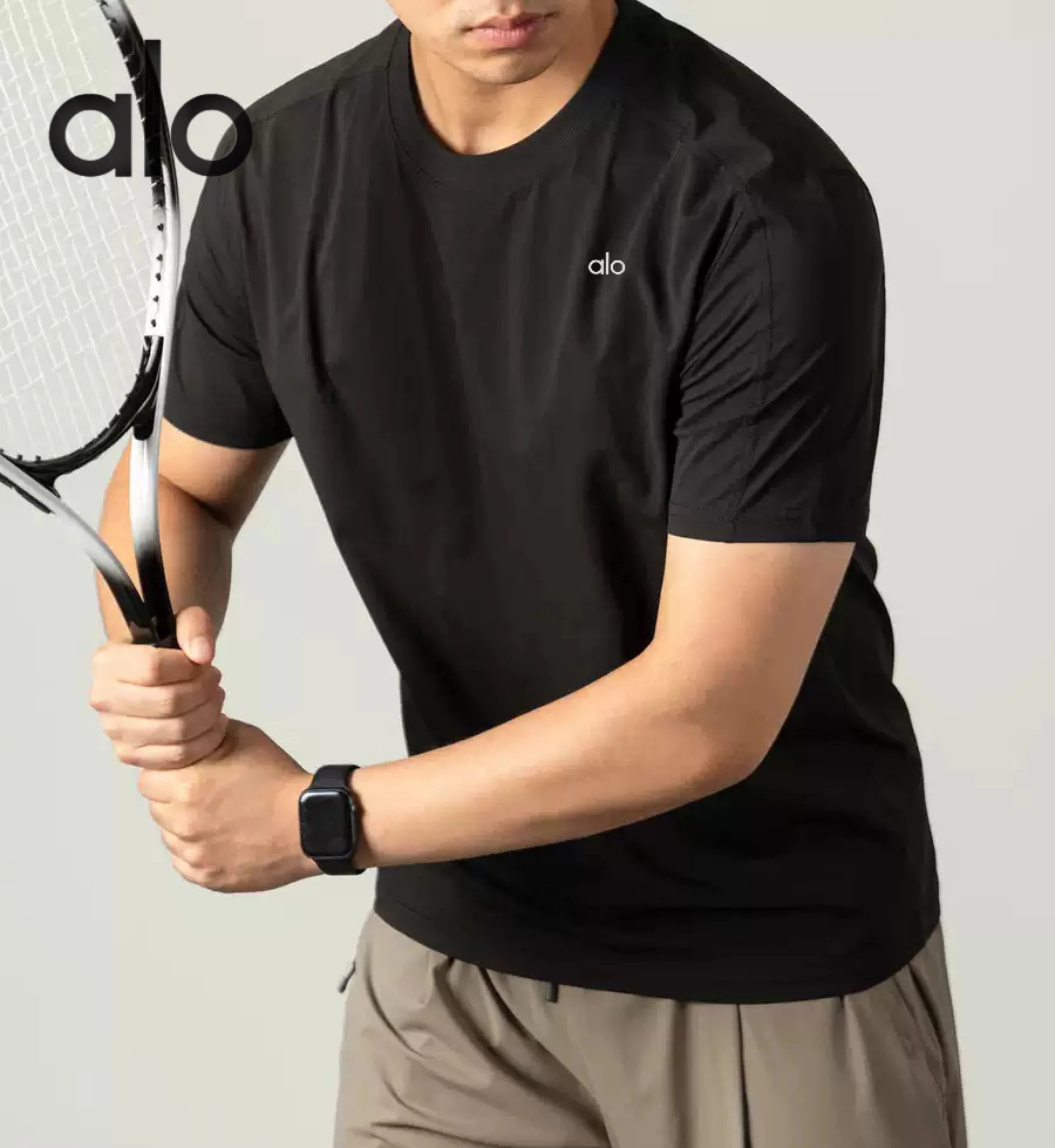 Alo Yoga T-Shirts Logo Crewneck Short-Sleeve T-Shirt image 3