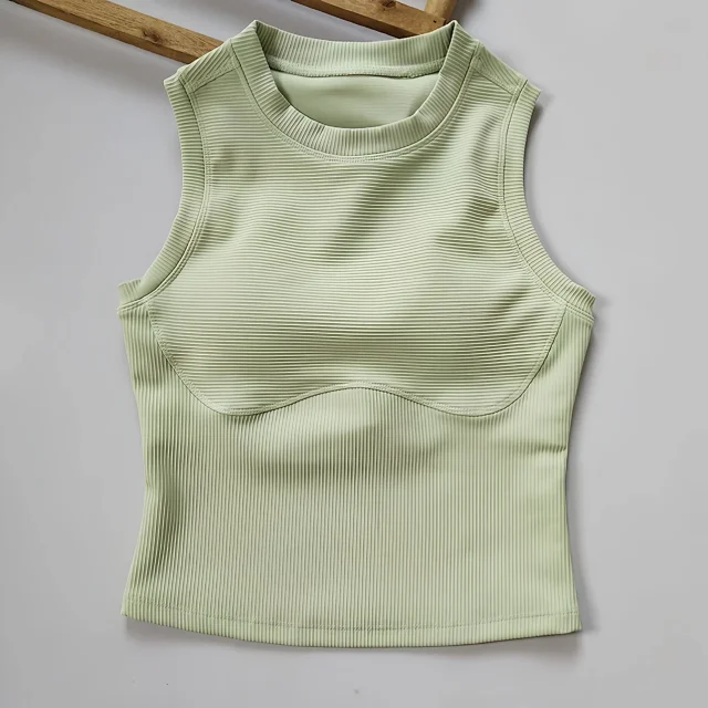Unbranded Vests Ribbed built-in bra tank top product detail image 23