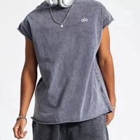 Washed charcoal gray