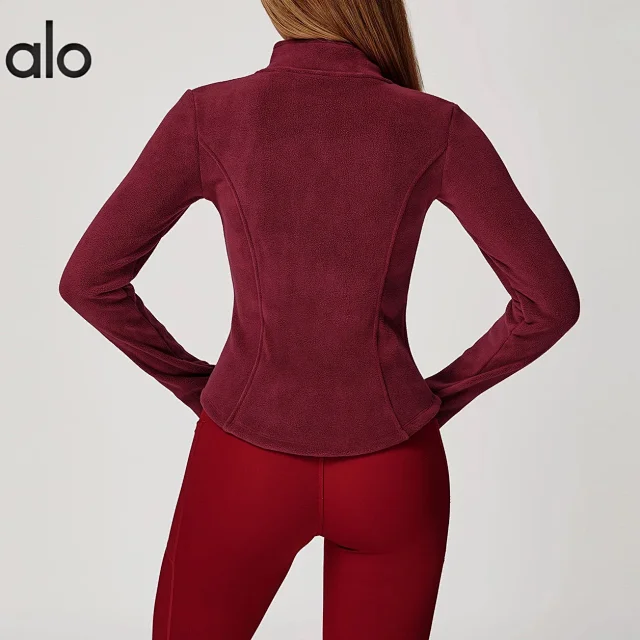 Alo Yoga Jackets Fitted Full-Zip Fleece Jacket product detail image 2