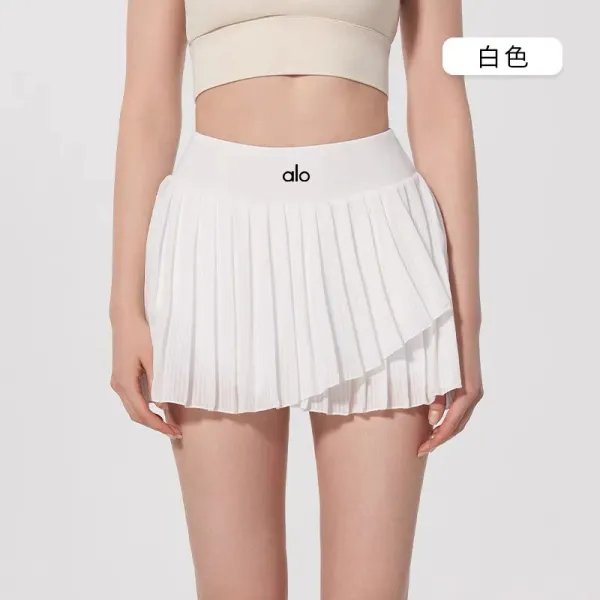 Alo Pleated Tennis Skirt Meatball Brown Shorts - 7