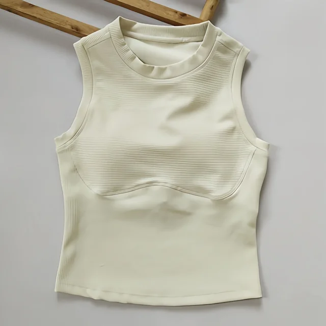 Unbranded Vests Ribbed built-in bra tank top product detail image 22