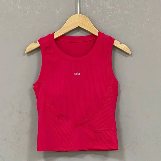Alo Yoga Vests Ribbed sleeveless athletic vest with built-in padding product detail image 11