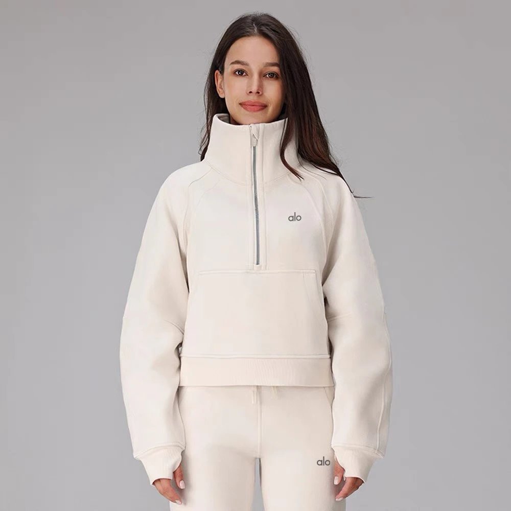 Alo Hoodies & Sweatshirts Fleece Half-Zip Pullover Sweatshirt with Kangaroo Pocket image 6
