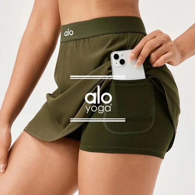 Alo Yoga Skirts Pocketed Athletic Skort with Built-In Shorts product detail image 2