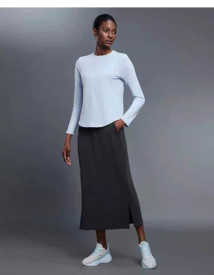 Design Drawstring Waist Midi Skirt in Navy Blue - 24
