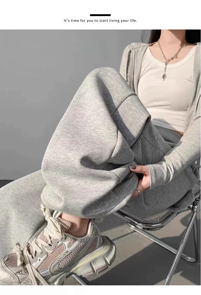 Alo Trousers High-waisted wide-leg drawstring sweatpants product detail image 14