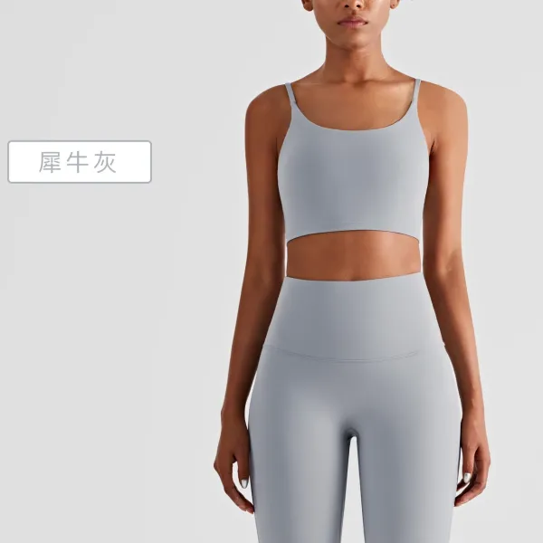 Design Seamless Crop Top and High-Waist Leggings Set Burgundy Activewear - 7