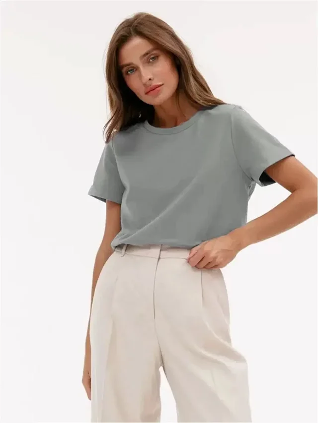 Alo Yoga T-Shirts Women's short-sleeve crewneck T-shirt product detail image 23