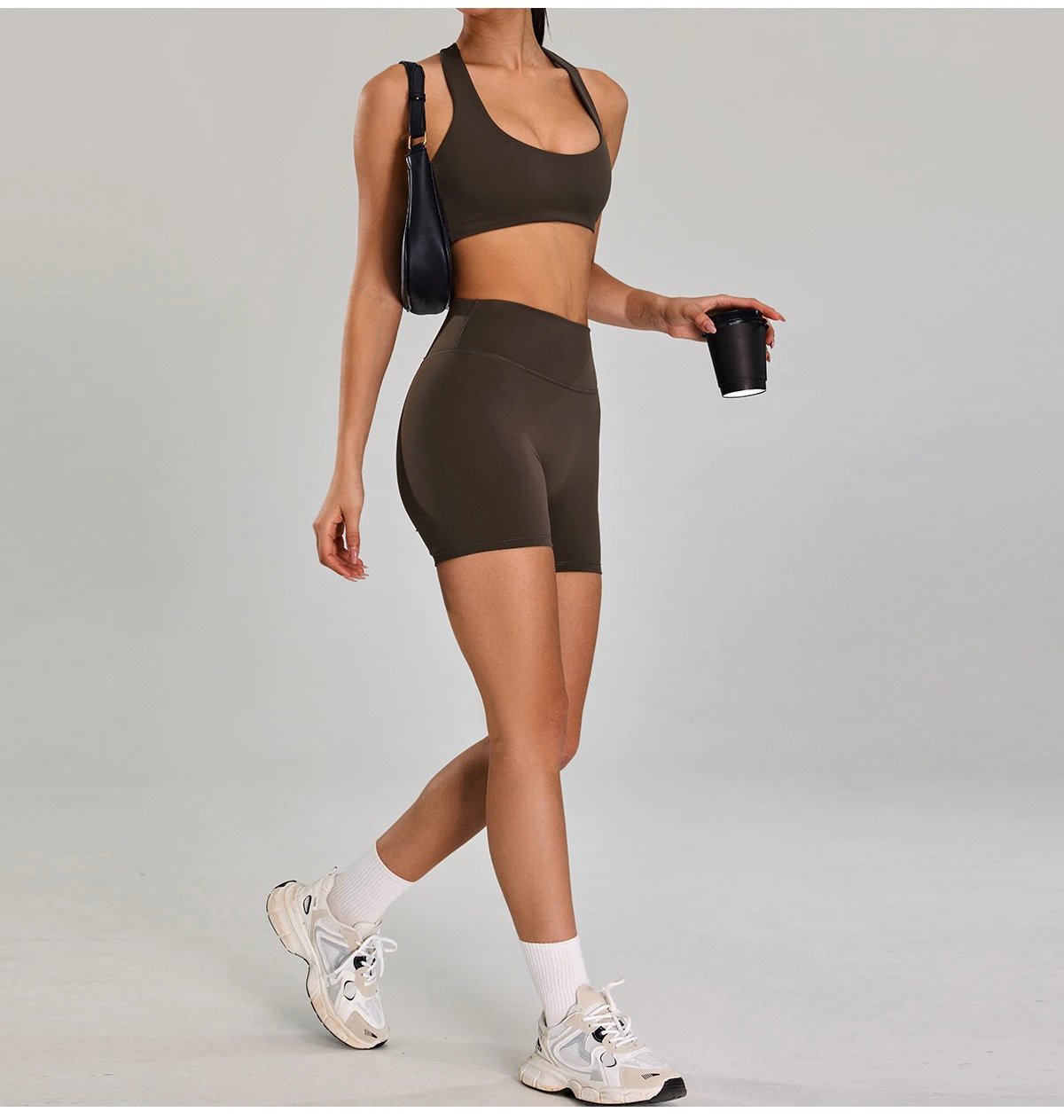 Alo Yoga High-Neck Sports Bra Black Activewear - 26