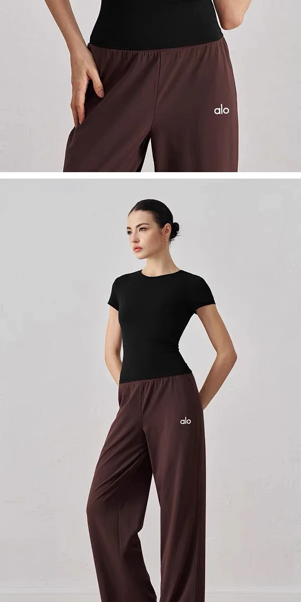 Alo T-Shirts Fitted crew-neck short-sleeve performance T-shirt product detail image 22