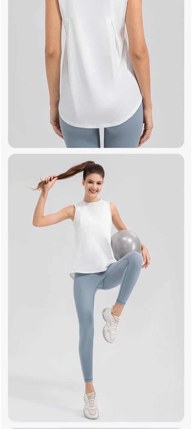 Alo Vests Sleeveless crew-neck athletic top with mesh shoulder panels product detail image 13