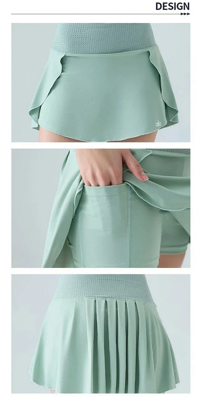 Alo Yoga Skirts High-Waisted Ruffle Tennis Skort product detail image 9