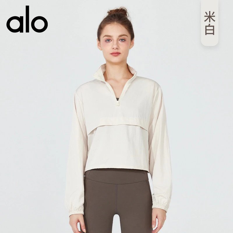 Alo Yoga Jackets Cropped half-zip pullover windbreaker image 7