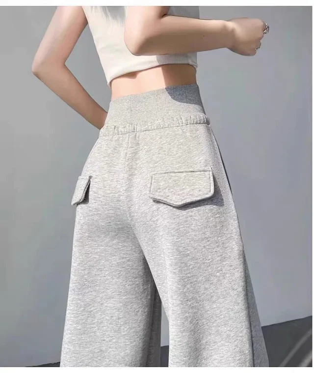 Alo Trousers High-waisted wide-leg drawstring sweatpants product detail image 17