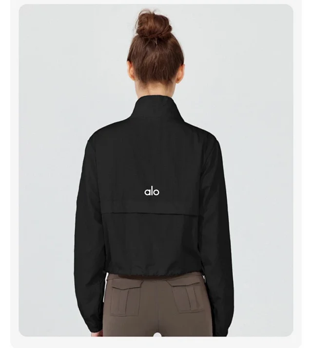 Alo Yoga Jackets Cropped half-zip pullover windbreaker product detail image 31