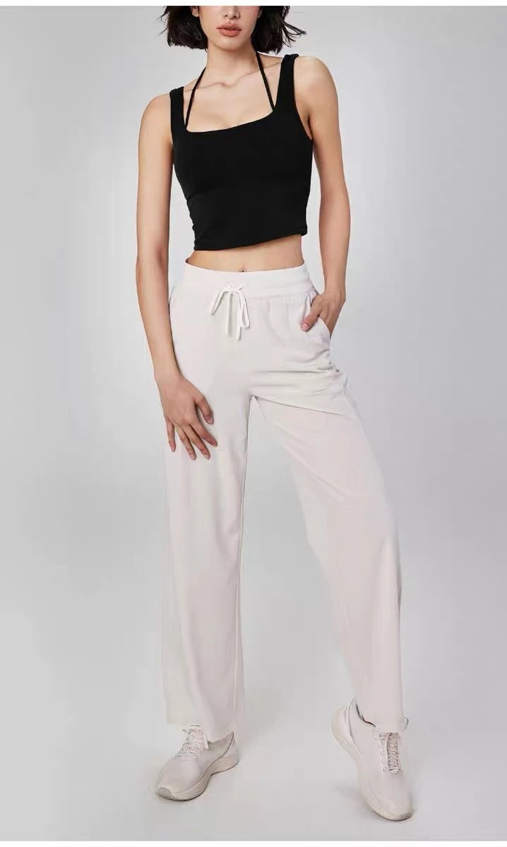 Alo Square Neck Halter Crop Top Black Vest Top - 19