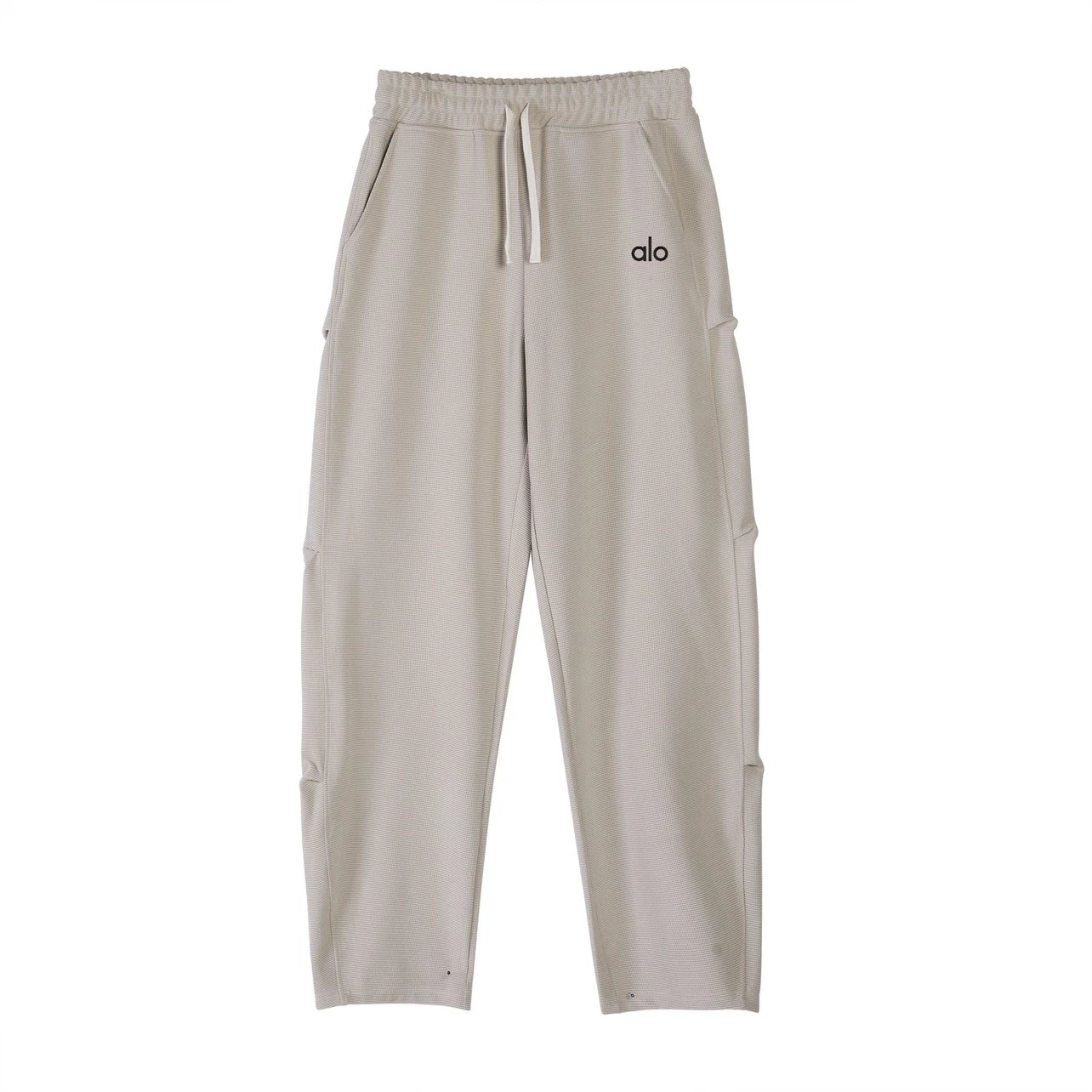 Alo Yoga Trousers Waffle-Knit Drawstring Wide-Leg Sweatpants image 5