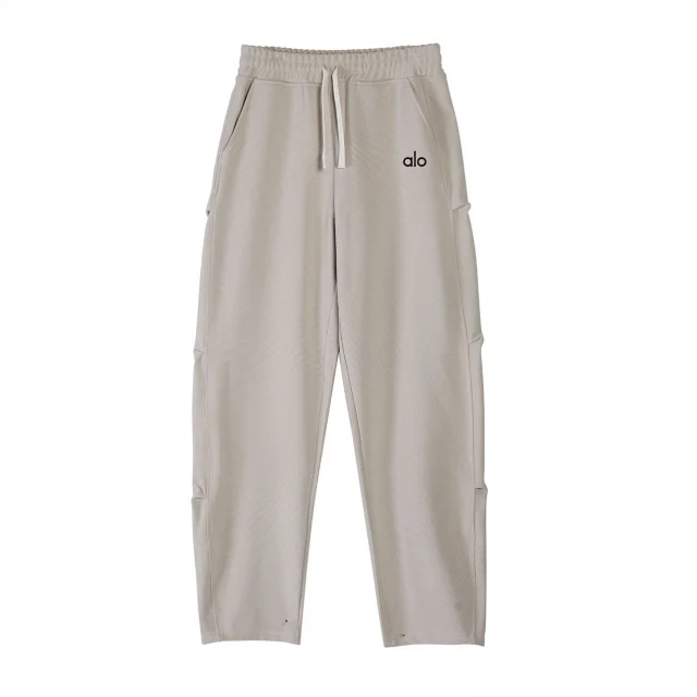Alo Yoga Trousers Waffle-Knit Drawstring Wide-Leg Sweatpants product detail image 5