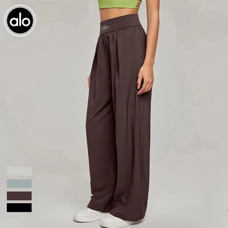 Alo Trousers High-Waisted Wide-Leg with Pockets image 5