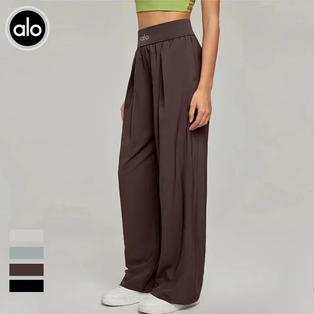 Alo Trousers High-Waisted Wide-Leg with Pockets product detail image 5