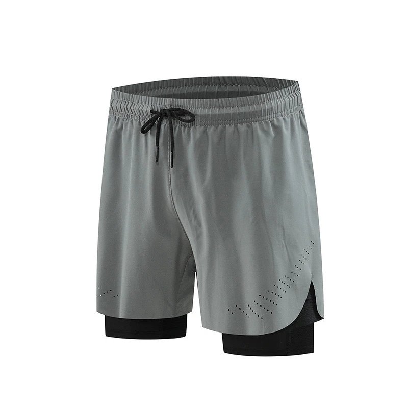 Unbranded Shorts Men's double-layer running with phone pocket image 8