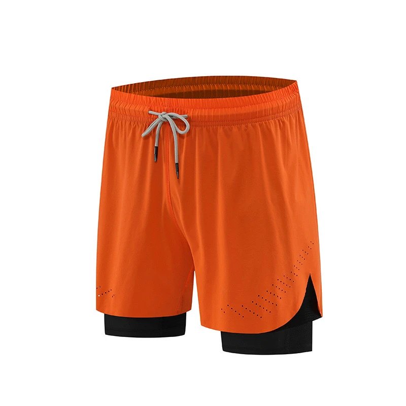 Unbranded Shorts Men's double-layer running with phone pocket image 9