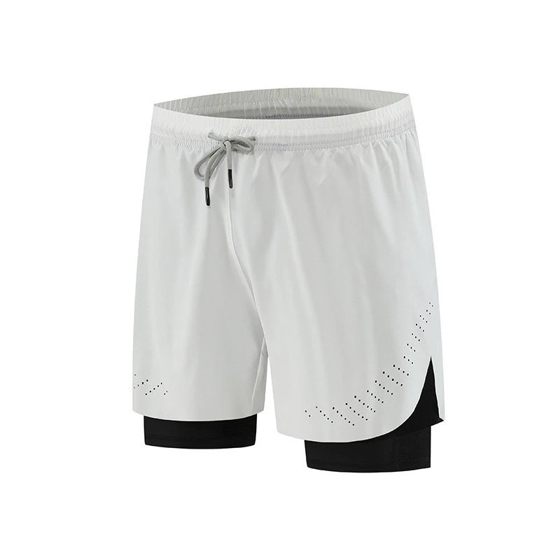Unbranded Shorts Men's double-layer running with phone pocket image 6