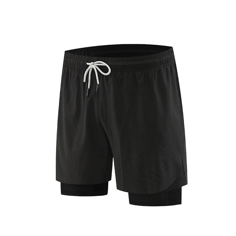 Unbranded Shorts Men's double-layer running with phone pocket image 7