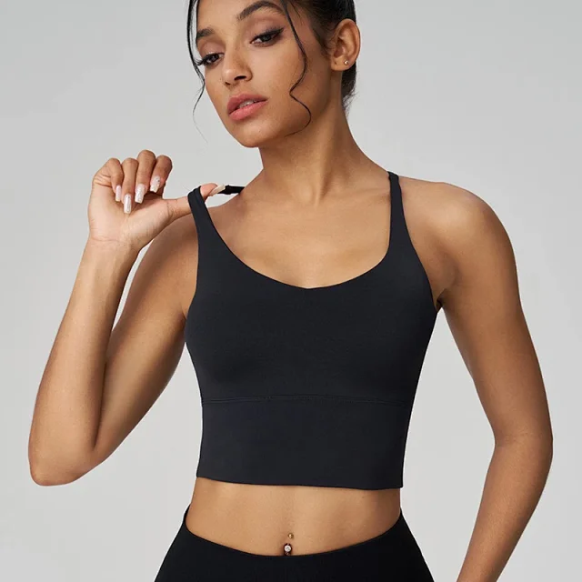 Alo Underwear Cross-Back Longline Padded Sports Bra product detail image 5