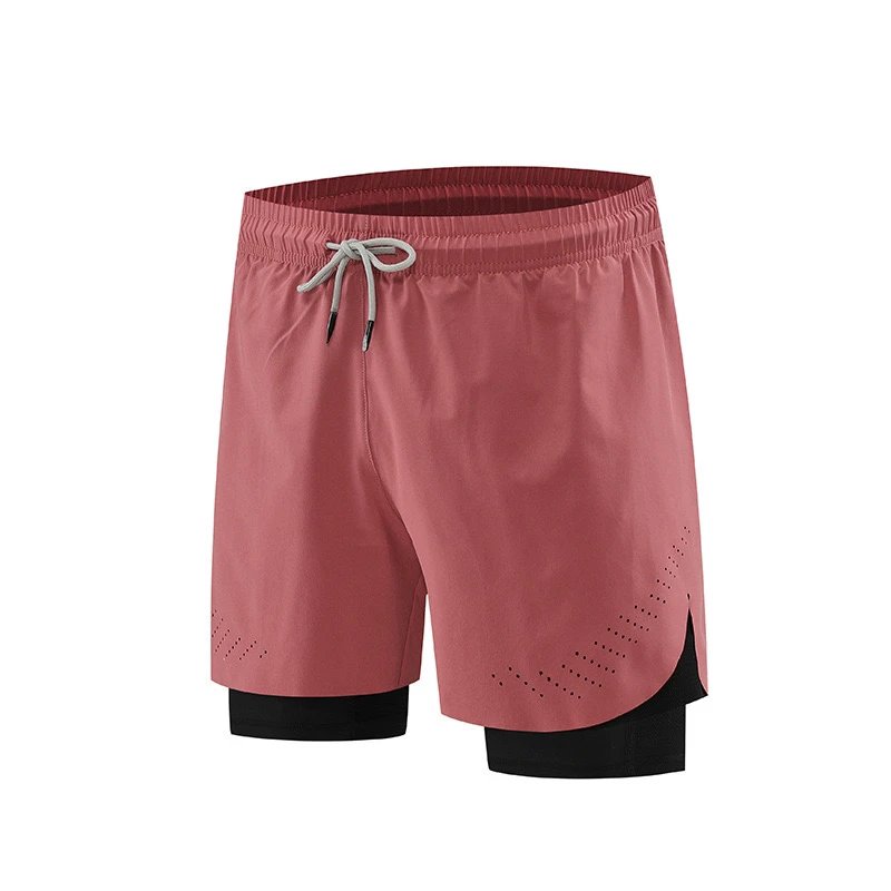 Unbranded Shorts Men's double-layer running with phone pocket image 10