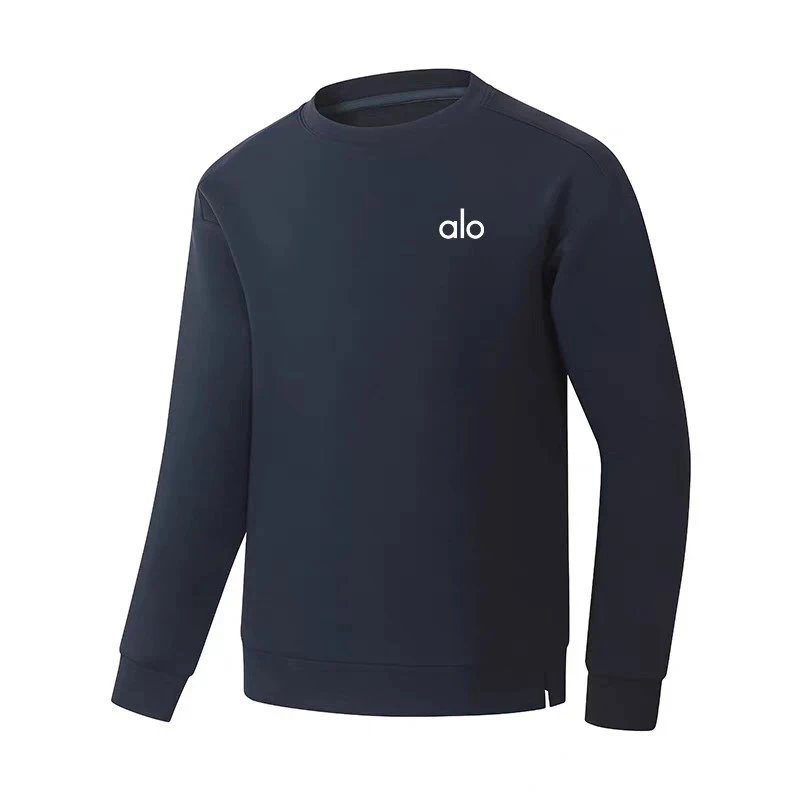 Alo Hoodies & Sweatshirts Logo Crewneck Sweatshirt with Side Hem Slit image 8