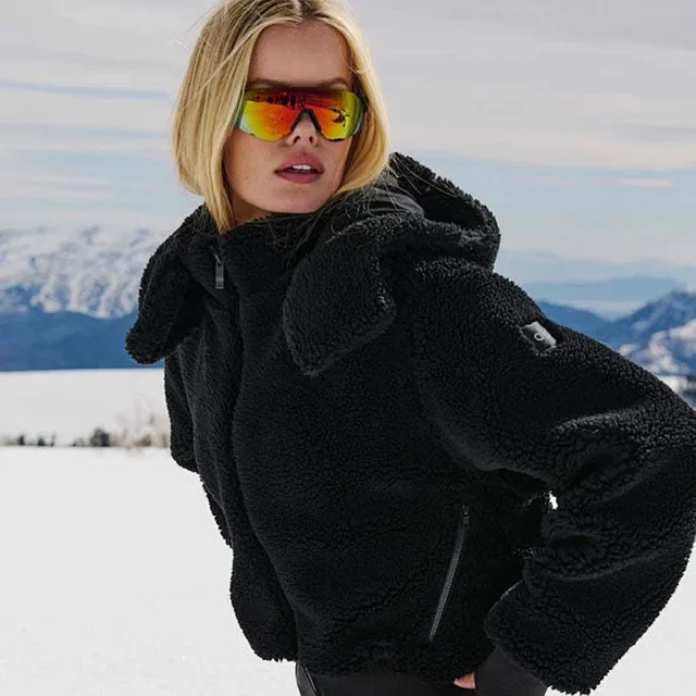 Alo Yoga Jackets Hooded Sherpa Zip Jacket product detail image 4