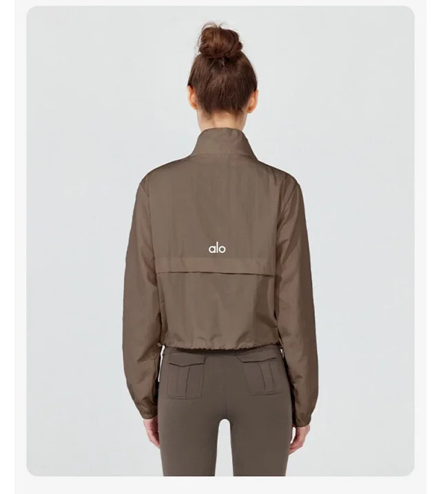 Alo Yoga Jackets Cropped half-zip pullover windbreaker product detail image 28
