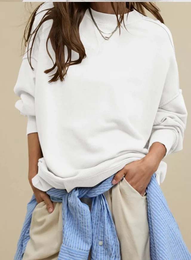 Alo Yoga Hoodies & Sweatshirts Oversized drop-shoulder crewneck sweatshirt product detail image 18