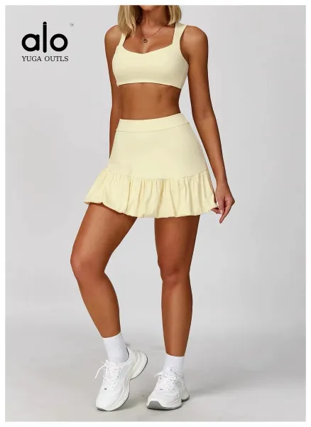 Alo Yoga Outls Ruffle Skirt Pink - 26
