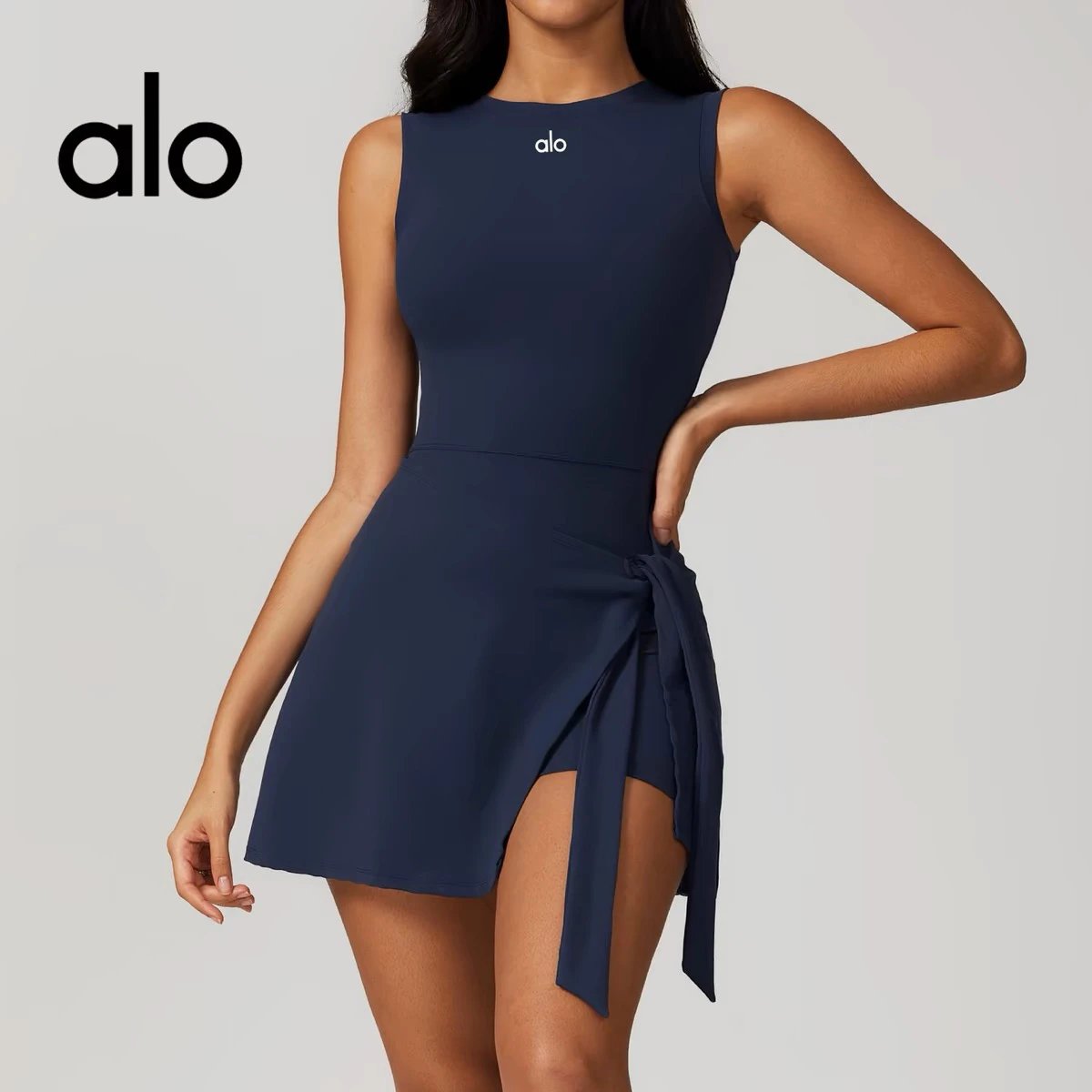 Alo Navy Sleeveless Dress