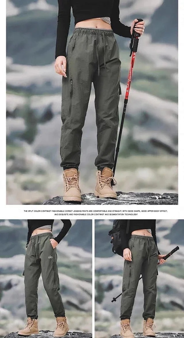 Alo Trousers Drawstring zip-pocket hiking product detail image 20