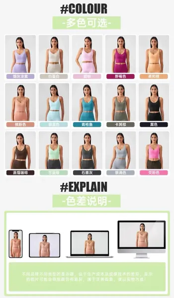 Design Cropped Sports Bra and High-Waisted Leggings Set Khaki Green Activewear - 22