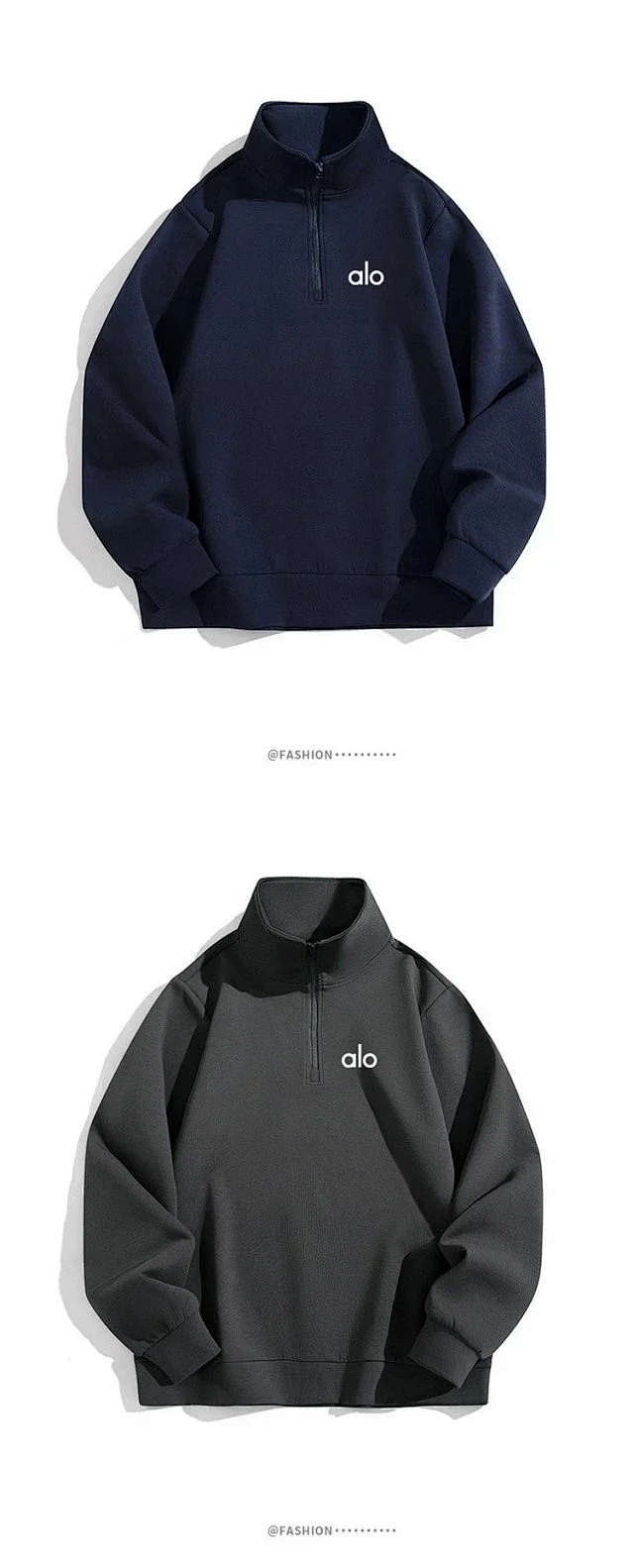Alo Yoga Hoodies & Sweatshirts Half-Zip Stand-Collar Sweatshirt product detail image 12