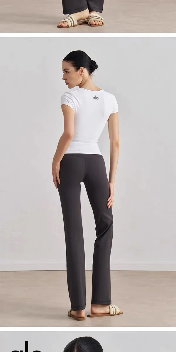 Alo T-Shirts Fitted crew-neck short-sleeve performance T-shirt product detail image 28