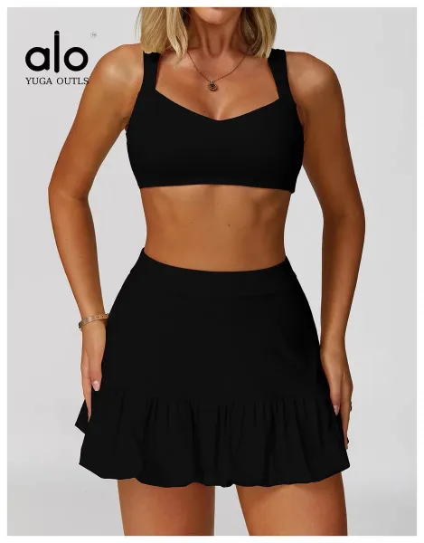 Alo Yoga Outls Ruffle Skirt Pink - 34