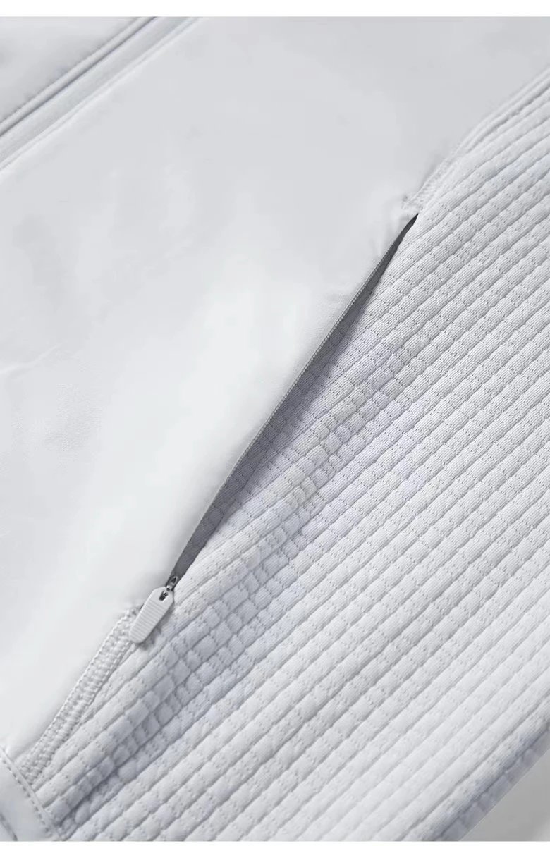 Design AIO Pro Yoga Textured Zip-Up Jacket and Pants Set White Sets - 32