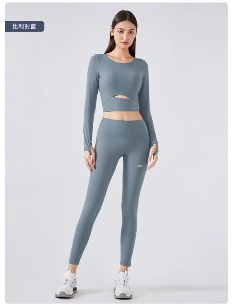 Alo Yoga High-Waisted Thermal Leggings Charcoal Gray - 23