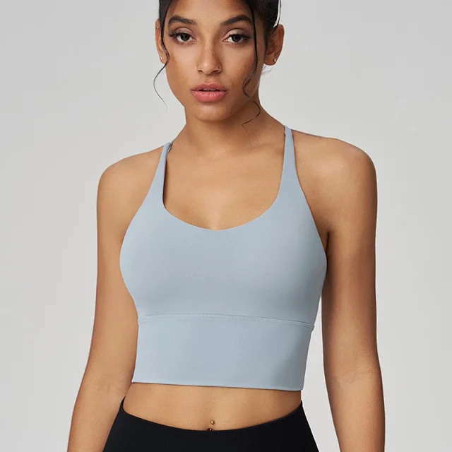 Alo Underwear Cross-Back Longline Padded Sports Bra product detail image 7
