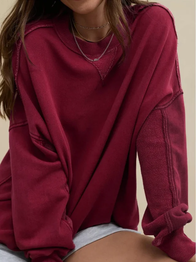 Alo Yoga Hoodies & Sweatshirts Oversized drop-shoulder crewneck sweatshirt product detail image 28