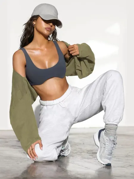 Alo Yoga Seamless Bralette White Activewear Top - 15
